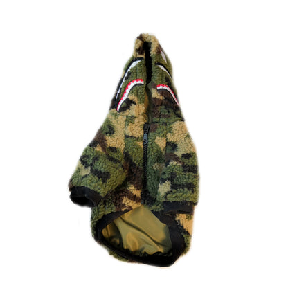 Barking Pup Shark Camo Wool Hoodie