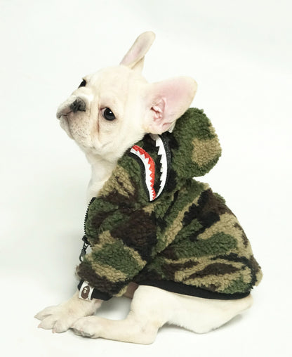 Barking Pup Shark Camo Wool Hoodie