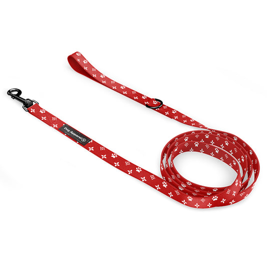 Chewy Vuitton Collar & Leash - Red